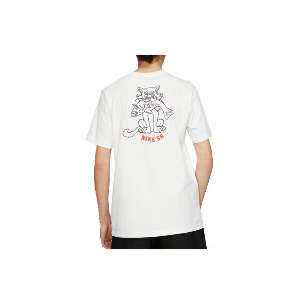 Nike T Shirts Men's White Crew Neck Moderate Straight Fit Ct5737-100