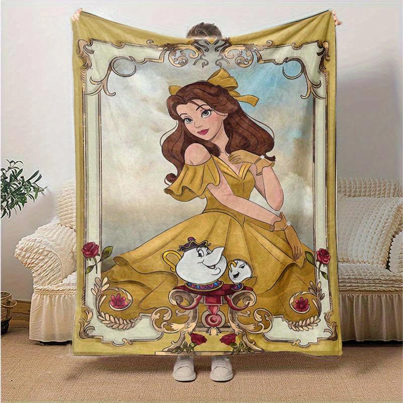 1pc, Beauty and the Beast Belle Yellow Dress Blanket Home Decor, Couch Cover, Outdoor Blanket, Gift for Friends, Flannel Blanket
