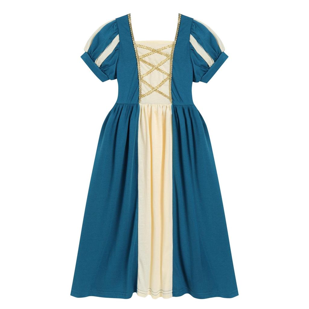 European and American Princess Style Knitted Belle & Cinderella Dress for Girls - Snow White Theme