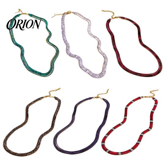 Fashionable Metal Necklaces Snake Print Choker Necklace, Women Gothic Serpent Statement Durable Lobster Clasp Necklace Choker, Punk for Halloween