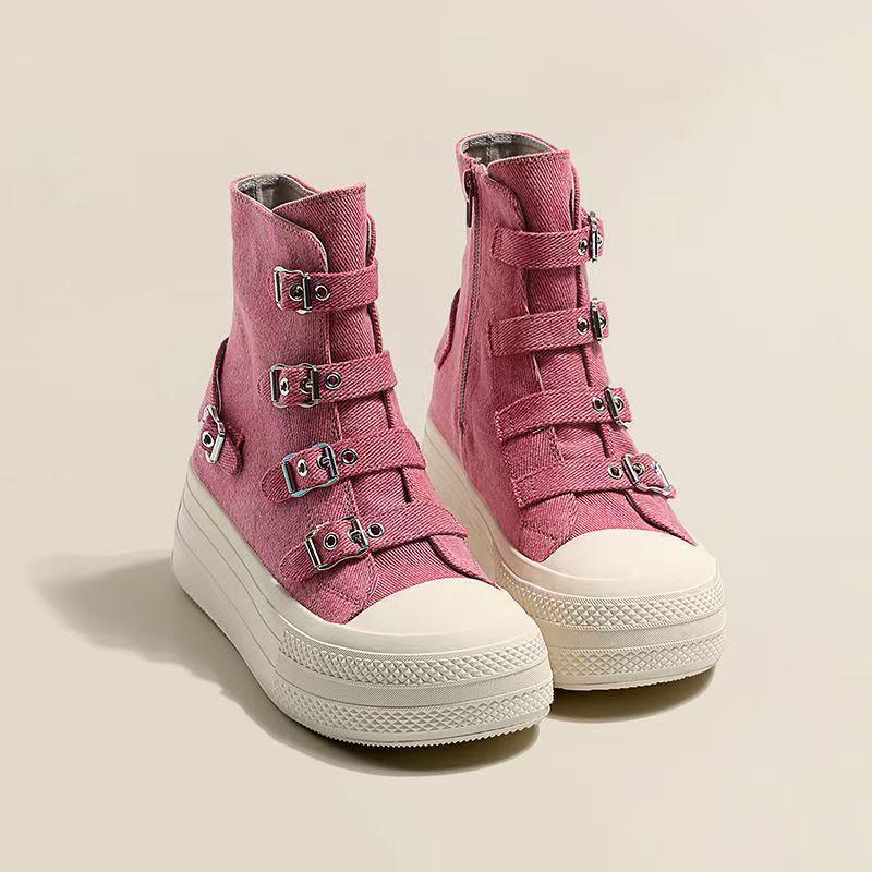 2025 Autumn Women's Thick-Soled Canvas Flats - Casual Korean Style