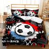 New 3D Soccer Bedding Set Popular Football Soft Microfiber Bed Linen With Pillowcase Queen King Single Size Duvet Cover Sets