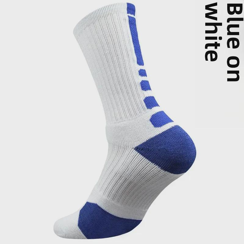 

Элитные баскетбольные носки средней длины - толстая махровая подошва, унисекс, для молодежи и взрослых, для занятий спортом на открытом воздухе и бега Medium (EU 31-38) синий/белый