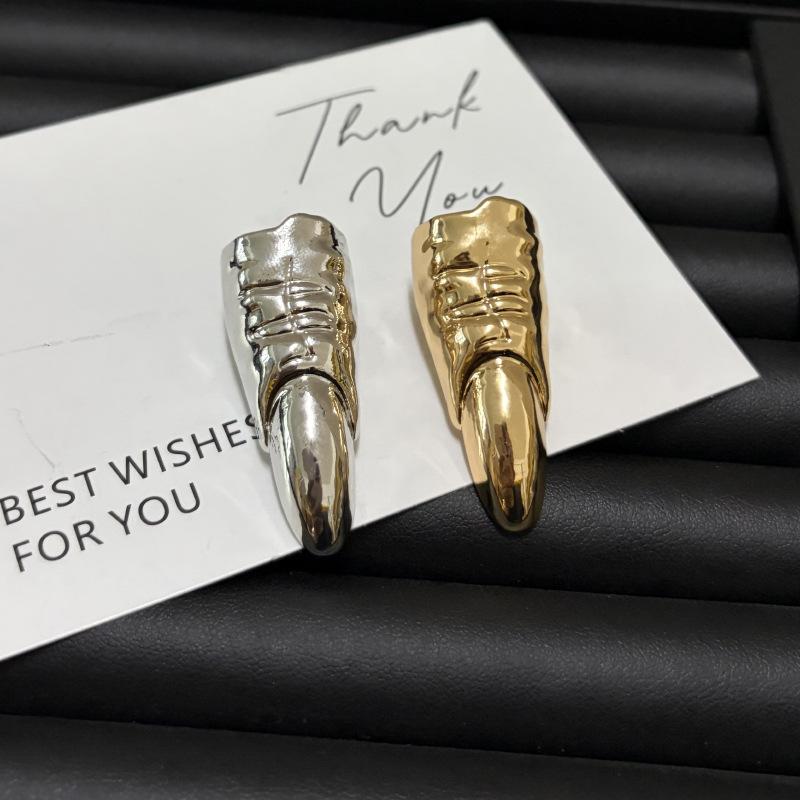 Artistic Irregular Texture Knuckle Ring Hip-Hop Style Niche Full Finger Rings For Men And Women