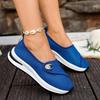 Fashion Crystal Metal Light Breathable Sneakers Women Summer Thick Sole Platform Mesh Shoes Plus Size Comfort Non Slip Walking Shoes