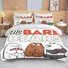 Stampa 3D Orsetti Nudi Set Biancheria da Letto Carino Cartone Animato Anime Copripiumino Piumone Federa Ragazzi Ragazze Bambini Adulti Regalo King