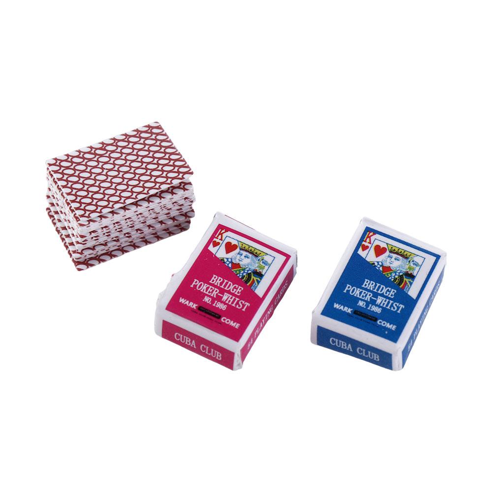Accessories Miniature Dollhouse Mini Playing Cards Playing Poker Cards Miniature Games Poker