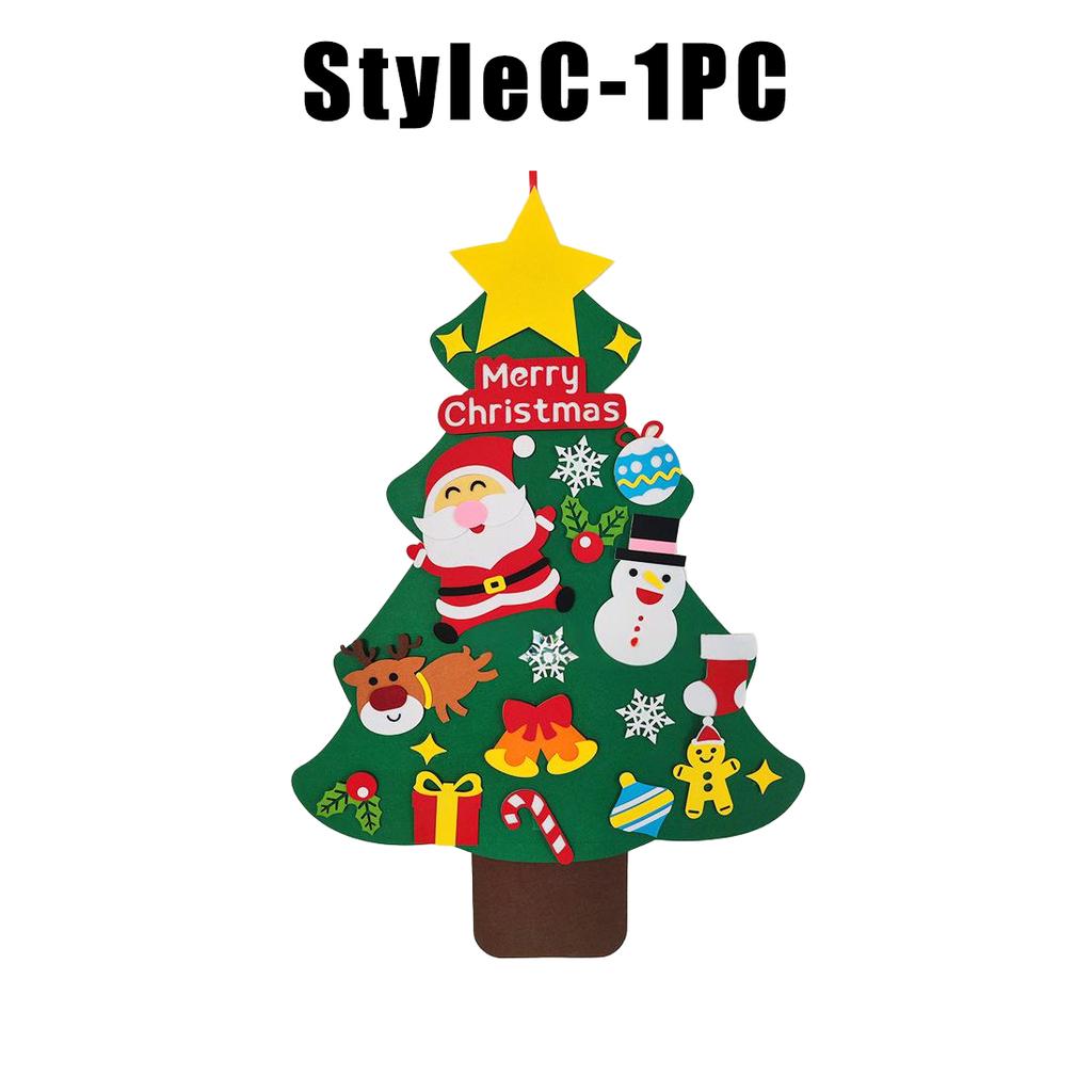 Weihnachtsdekoration Kinder Handgemachtes Ornament Pädagogischer 3D-Baum Neu Filz Vliesstoff Weihnachtsbaum