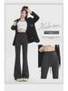 High-Waist Velvet Flare Pants for Women – Autumn & Winter Hip-Lifting Style.