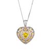 New Huamei Fashion Red Corundum Powder Zirconia Golden Set Light Luxury Jewelry Women's Necklace Ring