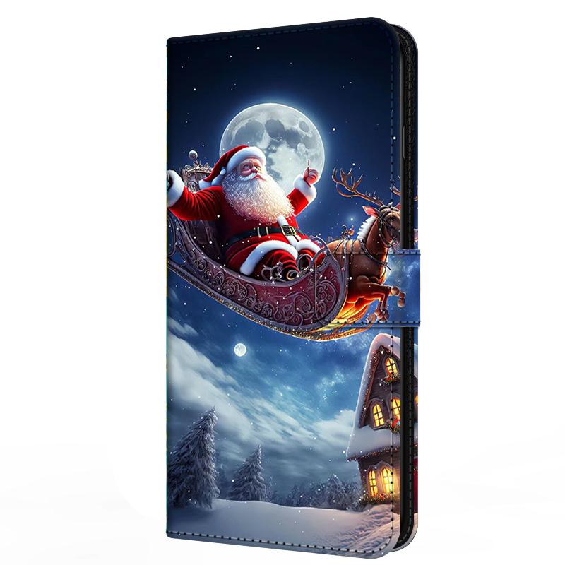 Wallet Cover For Oppo A5 4G 5G Case A5i Pro A5m Flip Stand Book Magnetic Leather Case For Oppo A5x 4G 5G Christmas Cases A 5x