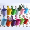 FlowerPlants Pot Wall Mounted Metal Potted Hanging Planter Adjustable Height Outdoor Flowerpots Basket for Balcony Fence