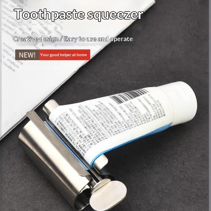 Rotating Stainless Steel Ointment Toothpaste Squeezer Roller Wringer Portable Dispenser for Daily Home Bathroom
