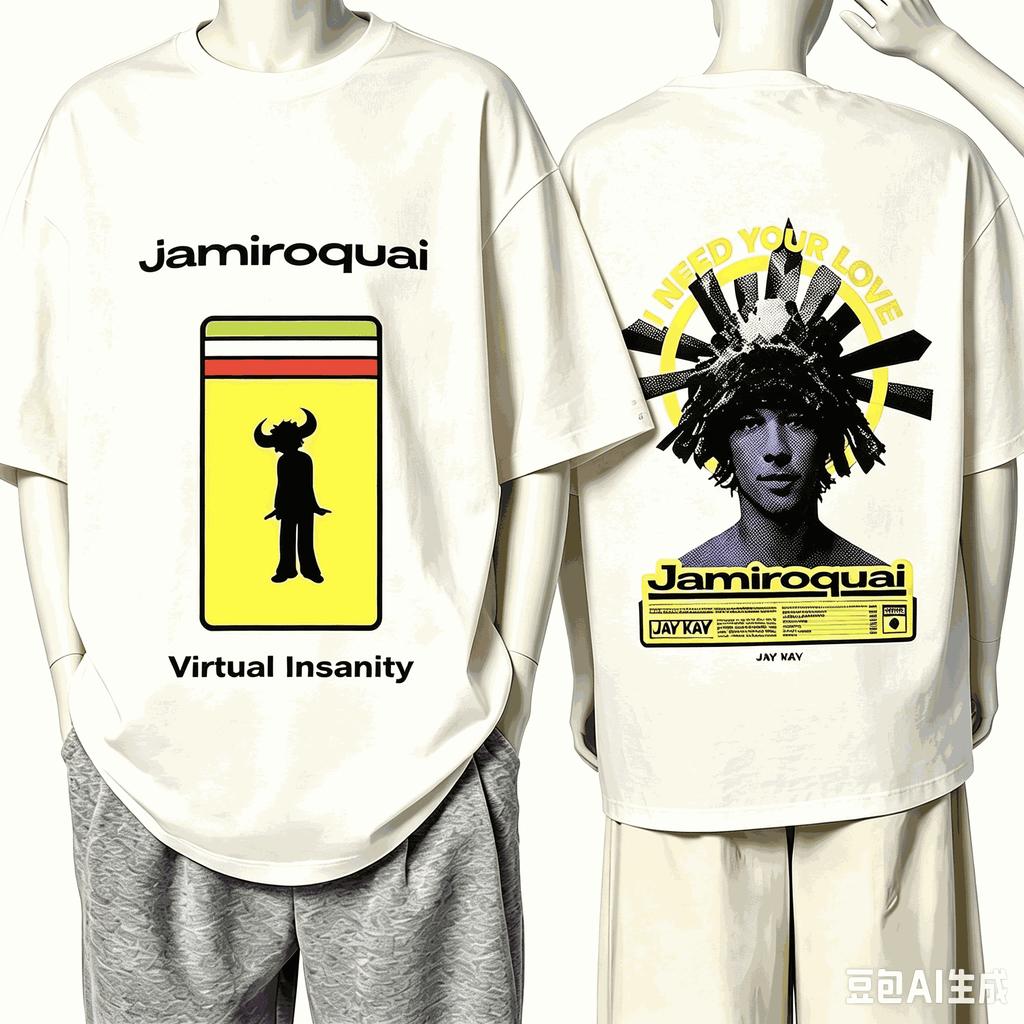Jamiroquai Maglietta Regalo per Fan Unisex Unisex Harajuku Oversize Unisex Manica Corta Streetwear Alta Qualità Coppie Traspirante Morbida