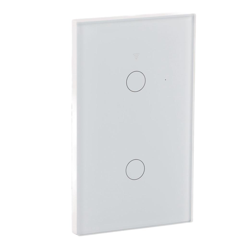 WiFi Touch Screen Switch Single Circle for Alexa Google 2?Way AC (White )