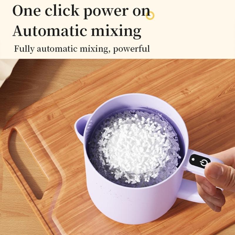 Wireless Electric Mixer Rechargeable Whisk Electric Rice Washer Baking Portable Kitchen Gadget for Cakes and Cookie
