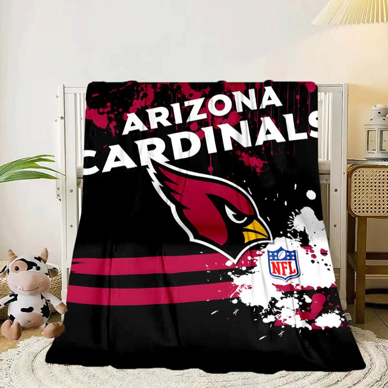 Arizona Cardinals Flag Portable Blanket/Soft Blanket Bedding Blanket Suitable for Travel Camping Living Rooms Offices Sofas Fan Gifts