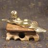 Pure Copper Ancient Maid Figurines Miniature Ornaments Paperweight Vintage Figures Office Desktop Decoration Crafts Accessories
