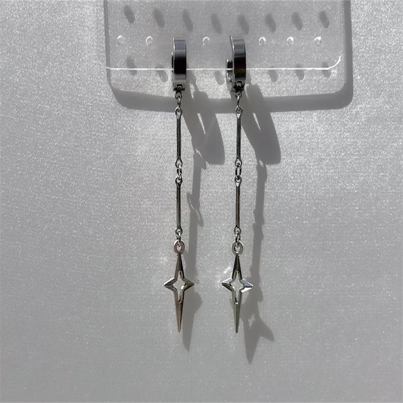 Classic Star Earrings | Grunge Jewelry Hypoallergenic Y2k Goth Edgy Alt Fairy Punk Aesthetic Dangly Chunky Coquette Minimalist