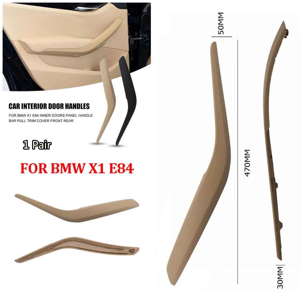 Left+Right Beige Car Interior Door Handles for BMW X1 E84 10-16 Inner Doors Panel Handle Bar Pull Trim Cover Front Rear