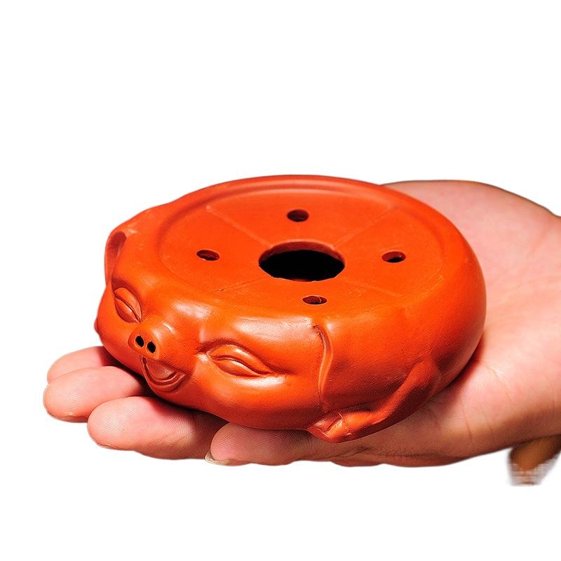1pc  Ceremony Accessories, Teapot Pad, Purple Sand Pixiu Pot Holder, Tea Pig Pot Holder, Tea Tray, Ceramic Base, Tea Holder.