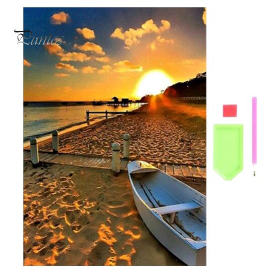 

DIY комплект алмазной живописи блестящий яркий цвет пейзаж для начинающих алмазная живопись художественные ремесла украшение дома жёлтый