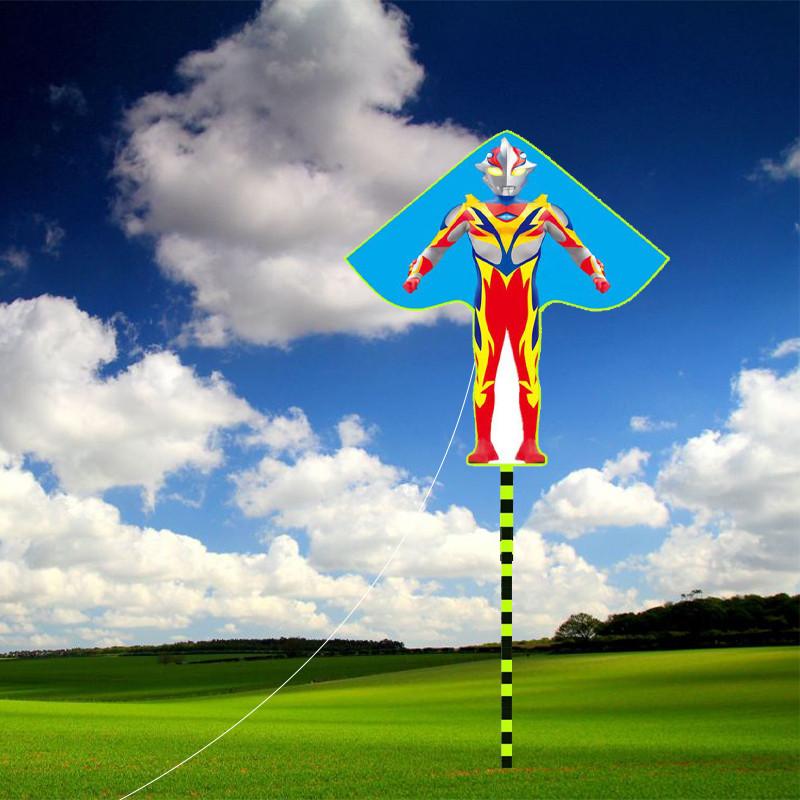 Triangular Cartoon Kite With Curved Edge For Children In Parks And Markets