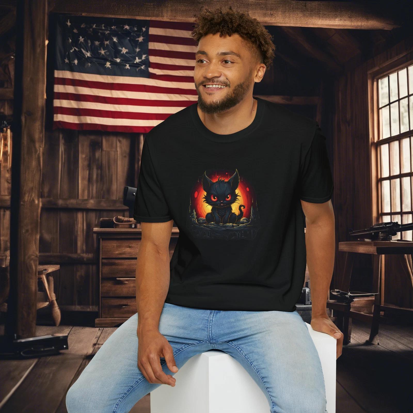 Badass kitten Unisex Softstyle T-Shirt S