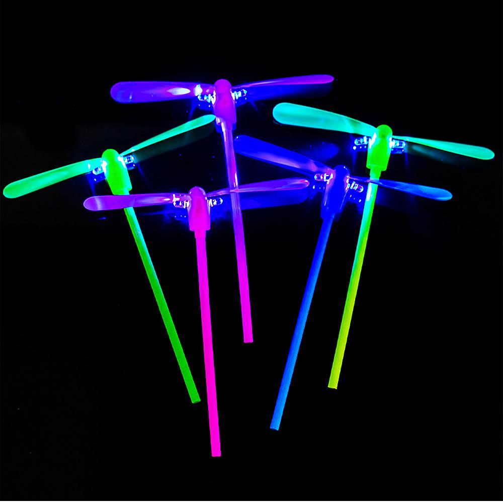 10-50Pcs LED Bamboo Dragonfly Outdoor Kids Toys Birthday Party Supplies Kindergarten Back To School Gifts Carnival Party Favor