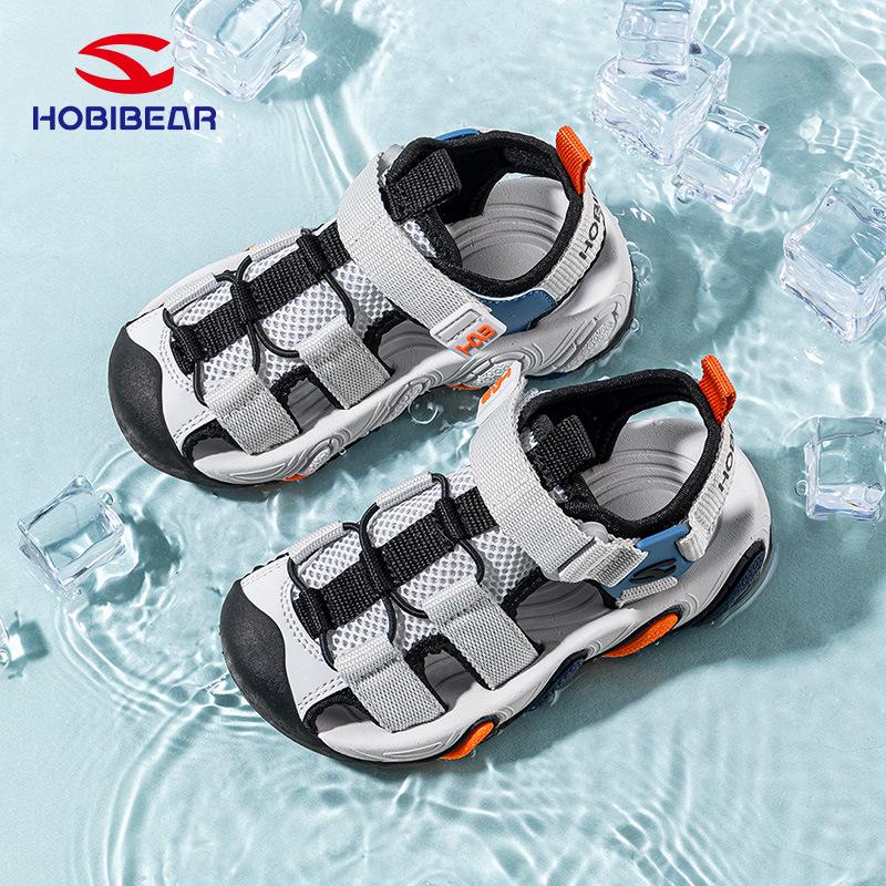 Kids Closed Toe Sandals Hook And Loop Sport Beach Shoes Summer Water Shoes For Boys Girls Outdoor Casual Sandals