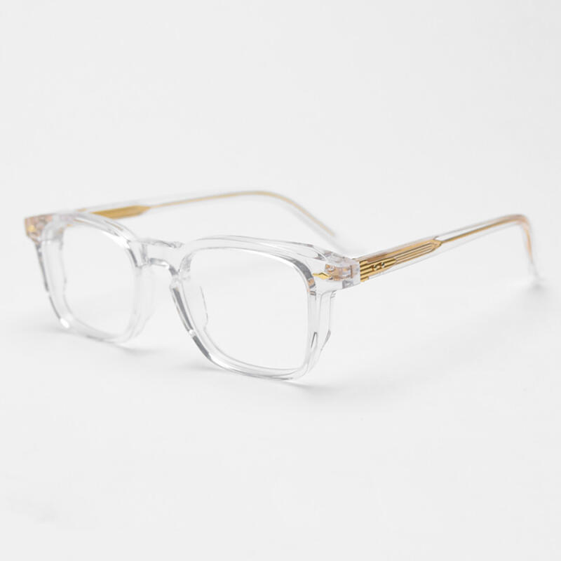 98625 Acetate Full Frame Horn-Rimmed Glasses C2 Transparent TRANSPARENT