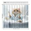 Cute Cat Bath Shower Curtain: Embrace The Fun Design, Soft Fabric, And Playful Vibes For Your Cozy Bathroom