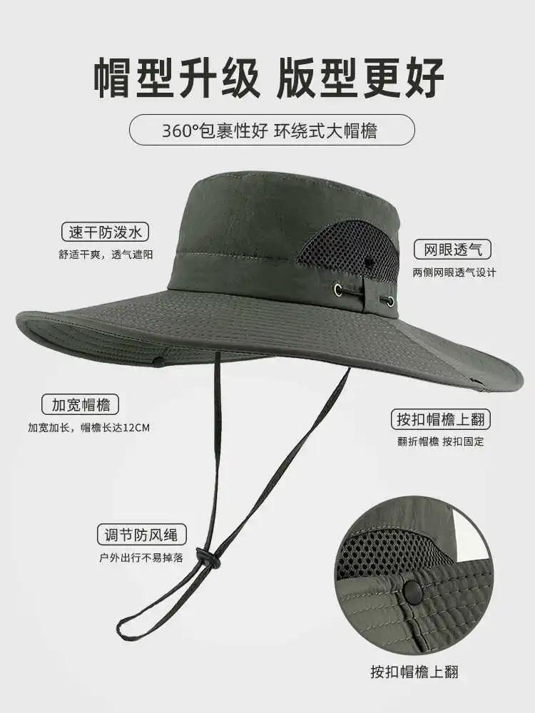 Oversize Panama Hat For Women & Men - Summer Beach Sun Protection Bucket Hat, Uv400 Upf50+ Wide Brim Unisex Outdoor