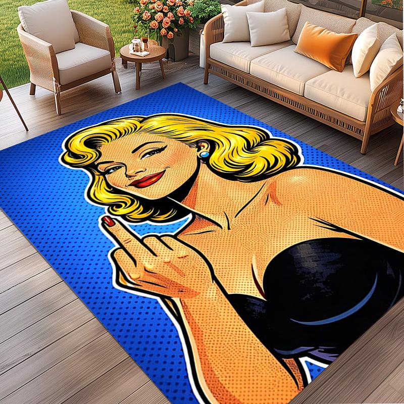 Marilyn Monroe Print Vloerkleed, Wasbaar Vloerkleed, Voor Entree Slaapzaal Wasruimte Kantoor Studeerkamer, Woondecoratie Verjaardag Kerstcadeau