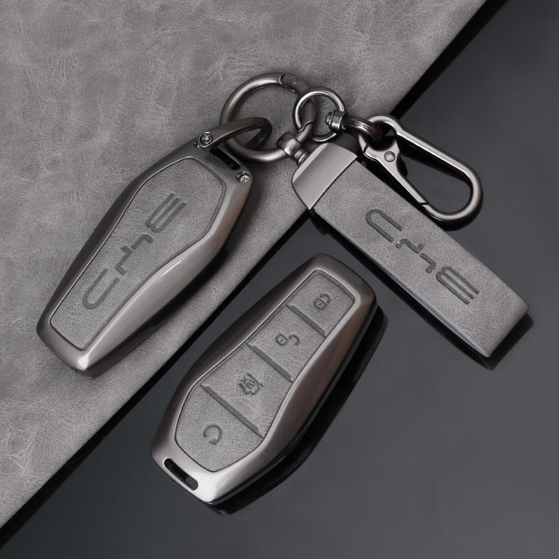 New Alloy Car Remote Key Case Cover For BYD Qin Plusdmi Atto 3 Han EV Dolphin Protection Cover Shell Auto Interior Accessories