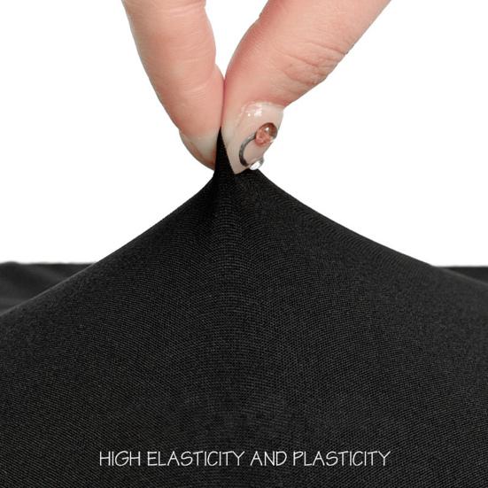 White Backdrop Curtain Wrinkle-Resistant Wedding Drape Black Background Cloth With Rod Pocket