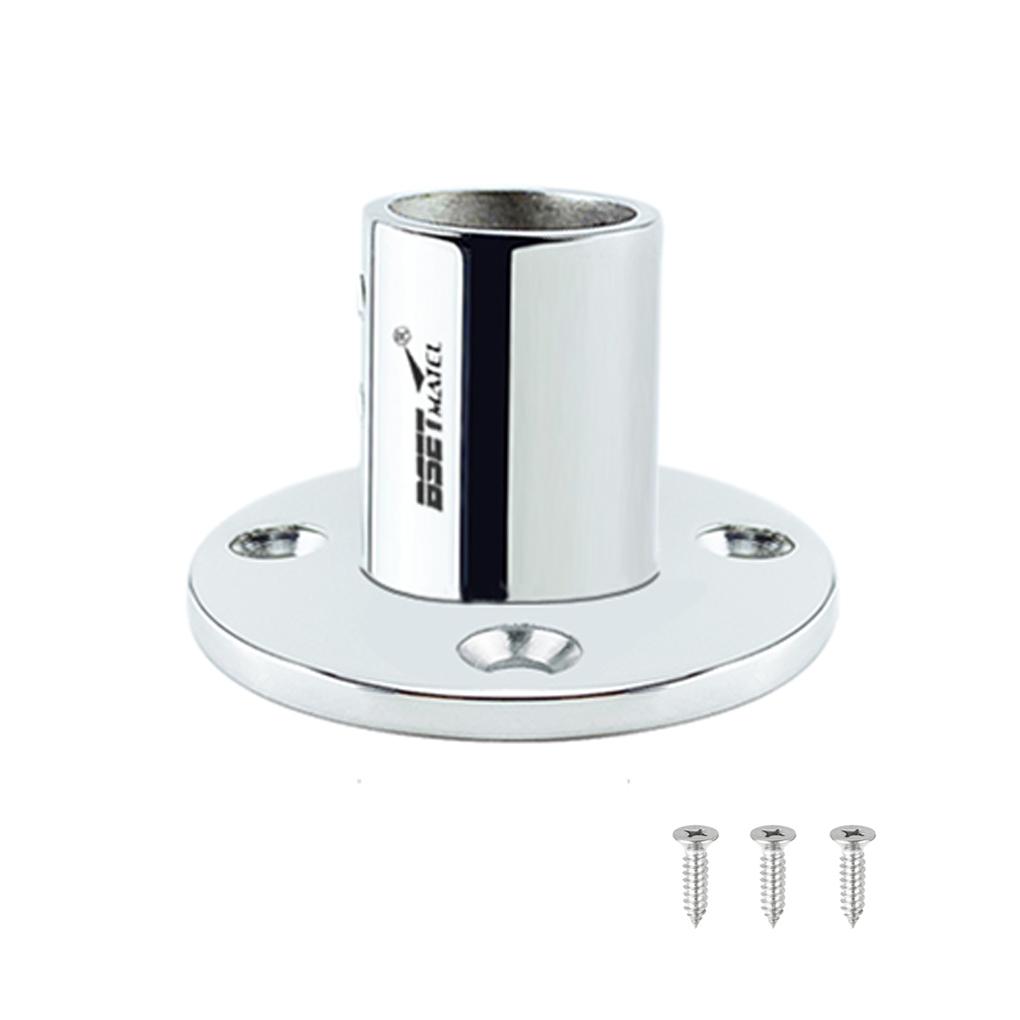

Handrail Round Base Portable Adjustable 22mm 316 Stainless Steel Seat Mounting Column Hand Rail Fixing for Yacht