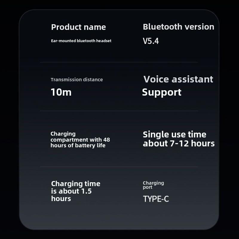 Öronlösa OWS Bluetooth-hörlurar Sporthörlurar med hög uthållighet