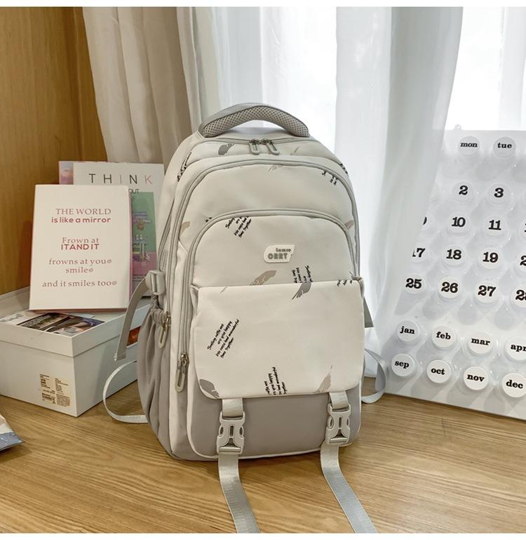 

Школьный рюкзак женский милый с мультяшным принтом щенка рюкзак для ученика средней школы большой вместимости универсальный рюкзак для мягкой девочки серый