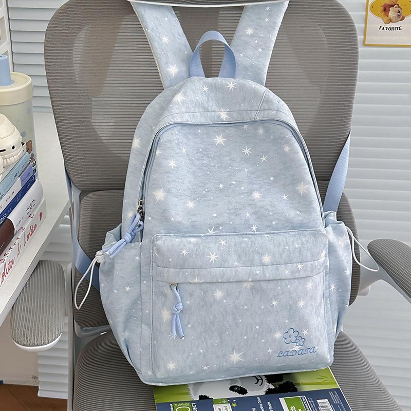 Schoolbag New High-value Japanese Schoolbag Female Fresh, Sweet and Cute Star Backpack Junior High School Students Lightweight Backpack