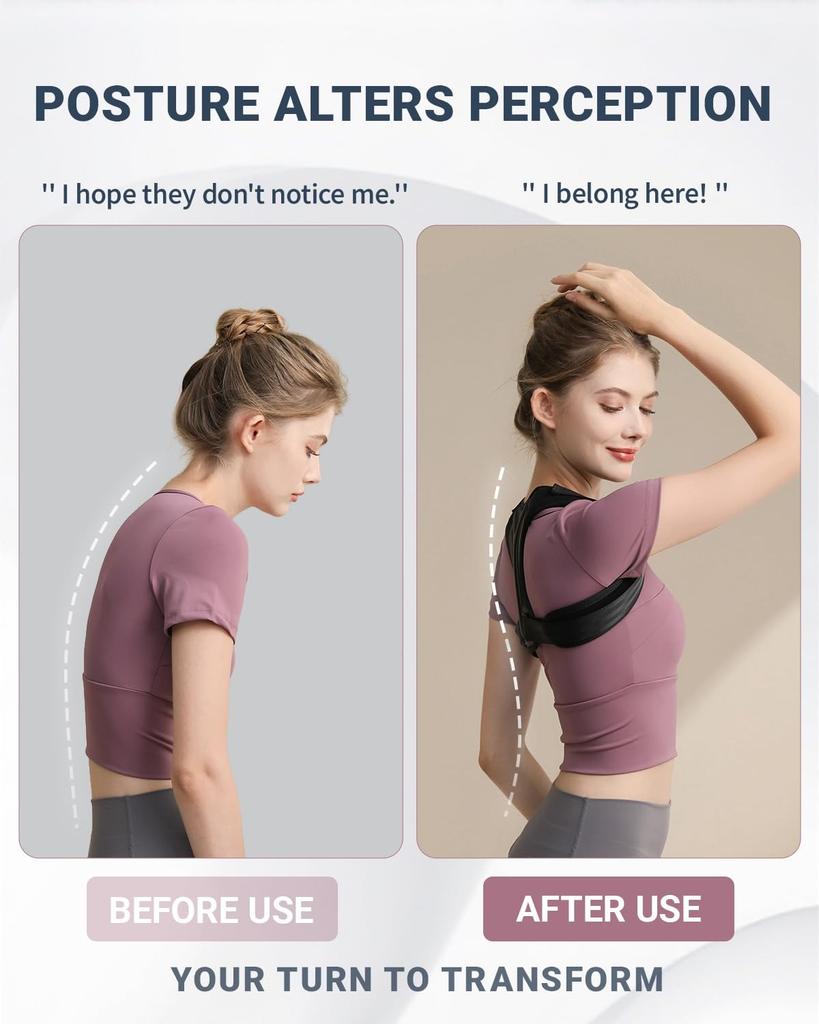 Upper Back Brace Posture Corrector For Women & Men,Lightweight Back Straightener Posture Corrector For Men,Adjustable Upper Back
