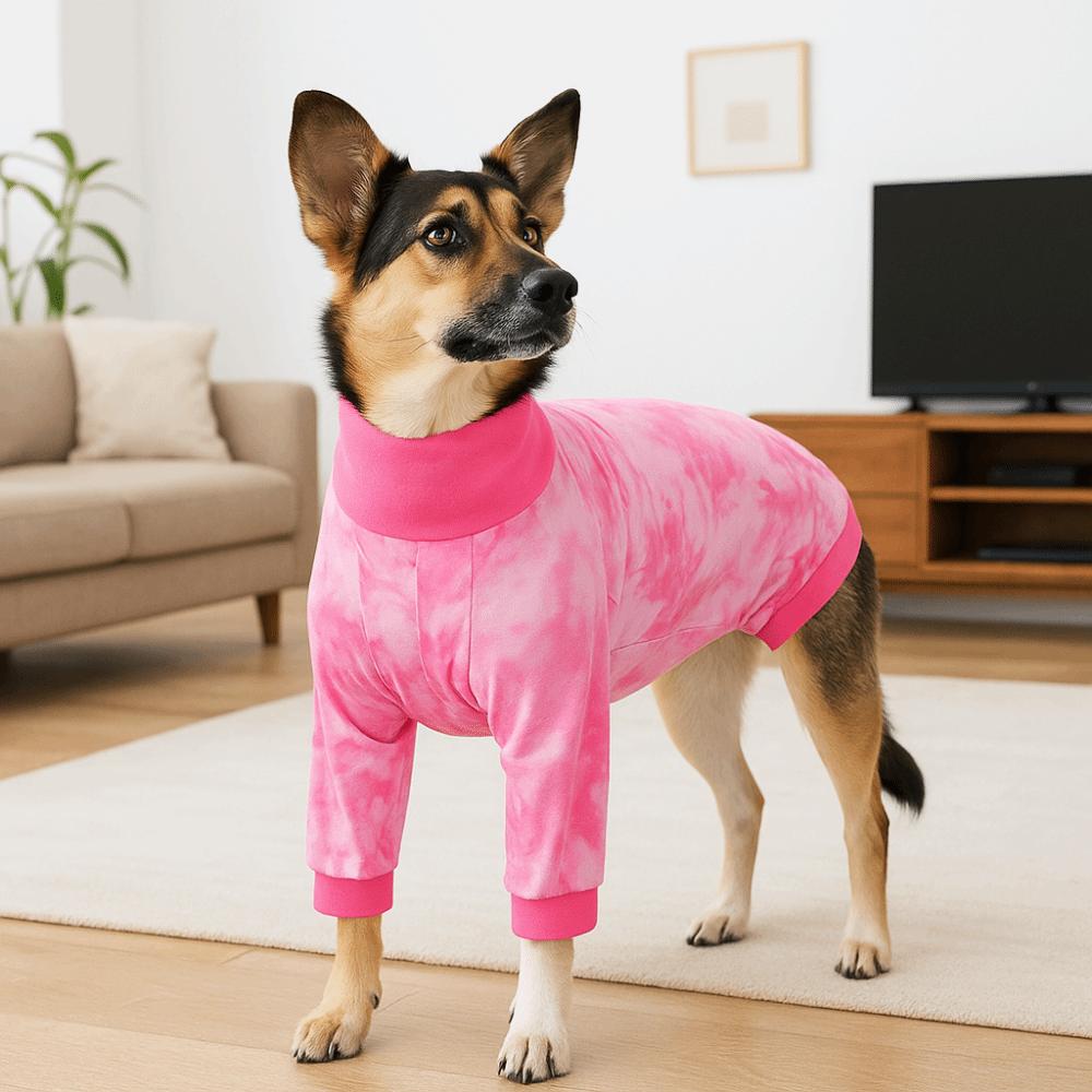 Pet Base Shirt Elastic Dog Recovery Suit Warm Comfortable Dog Anxiety Vest Tie Dye Dog Soothing Clothes Post-Operation Care