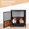 Wooden Dog Cage Two-Door Kennel End Table for Small/Medium Dogs Solid Pattern Indoor Dog House