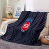Heidenheim Crest Flannel Blanket, Soft Polyester, Modern Design, All-Season for Camping, Travel, Gifts for holidays or birthdays