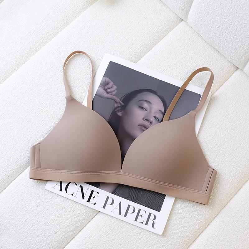Seamless French Triangle Wireless Bra - Women's Comfortable & Thin Cup Design