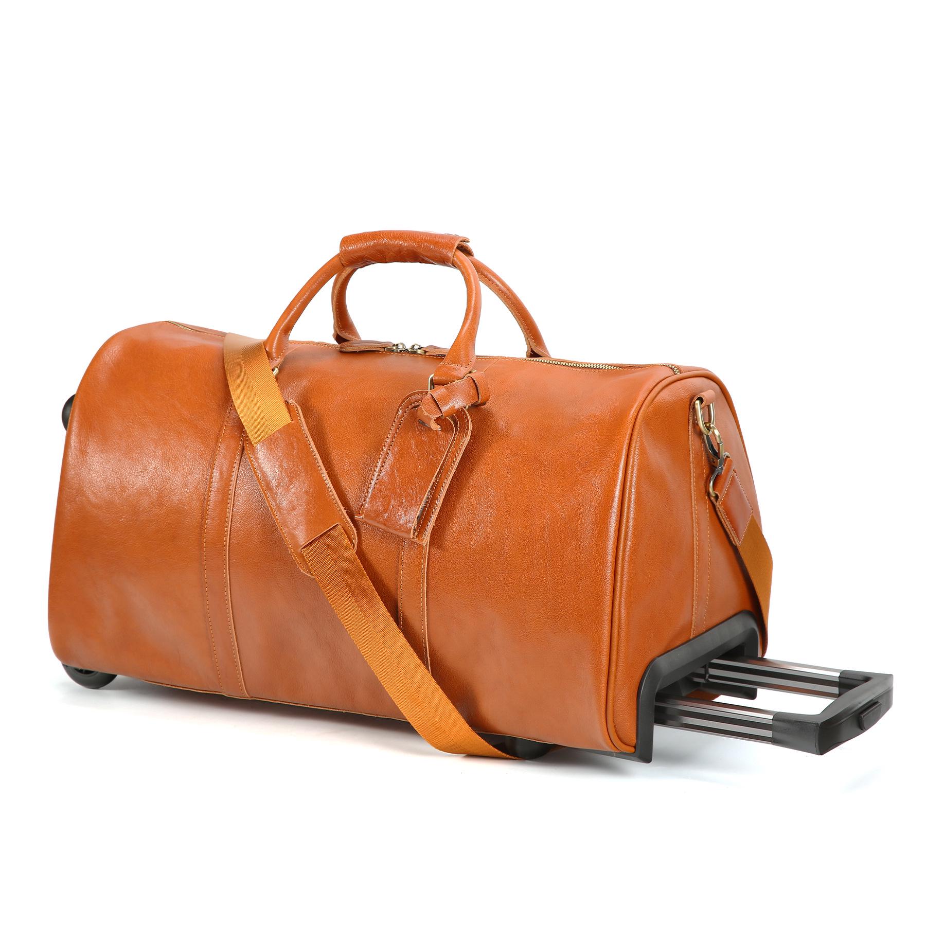 

Large Capacity Genuine Leather Business Travel Bag - Retro Cowhide Handbag for Trips