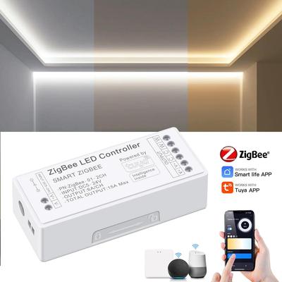 Zigbee 3.0 RGB Kontrol Cihazı CCT RGBW LED Şerit Işık Kısıcı Ses Kontrolü Tuya Gateway Hue Bridge SmartThings Bridge ile Çalışır