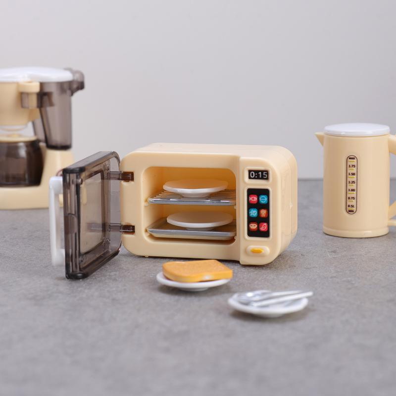 1 Set Doll House Accessories 1:12 Dollhouse Miniature Coffee Machine Egg Beater Bread Machine Home Appliances Decor Toy