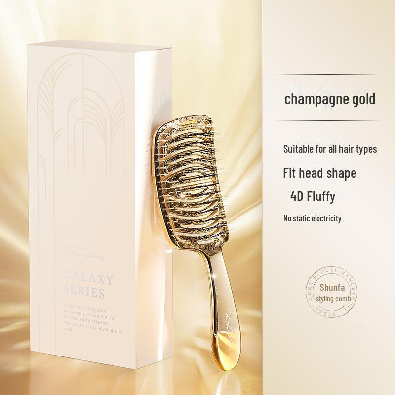 

Изогнутая массажная расческа для кожи головы для укладки длинных, объемных волос