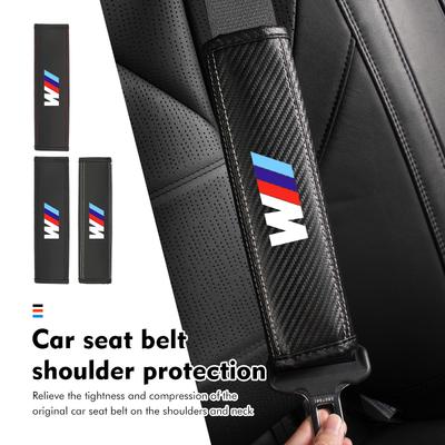 For Leather Car Seat Belt Shoulder Cover Protection Accessories E30 E34 E36 E39 E46 E52 E53 E60 E61 E62 E70 E71 E83